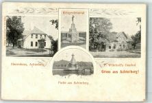 29683 W3032 Fallingbostel - Achterberg Kriegerdenkmal Herrenhaus Gasthaus Wehrhoff