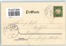 86807 W8938 Buchloe 1898 Lithographie Marktstraße Bahnhof Kellergarten