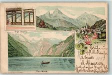 83471 W8240 Königssee b Berchtesgaden 1897 Lithographie Königsee Geschäft Olga Bechly Schaufenster