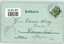 71364 W7057 Winnenden , Württ 1899 Lithographie / Mondschein Marktbrunnen Hauptstraße Kgl. Heil- u. Pflegeanstalt Winnenthal mit Schlosskirche Diebsturm