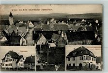 71063 W7032 Darmsheim 1916 - Pfarrhaus Gemischtwarengeschäft J. Unglehrt