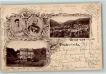 99894 O5804 Friedrichroda - Gruss aus - Besuch Adel Fedeliter et Constanten - Schloß Reinhardsbrunn