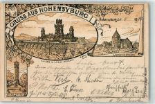 44135 W4600 Hohensyburg 1897 Lithographie / Künstlerkarte Vorläufer Kaiser Wilhelm Denkmal Kirche Vincke Turm Wappen Pferd Gruss sign. H. Stier