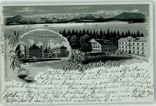 82319 W8134 Possenhofen , Kr Starnberg Lithographie Schloss Gasthaus
