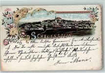 95197 W8685 Schauenstein 1900 Gebrauchsspuren Gruss aus - Litho