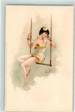 Aus dem Zirkus Aquarell L. Fränzl Nr 1548 Trapez Schlemo, E. Gebrauchsspuren