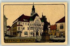 Ptuj Pettau Künstlersteindruck Rathaus