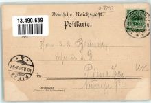 01936 O8293 Königsbrück 1899 Lithographie Gasthaus Stenz Baracken Radfahrer