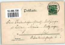 76131 W7500 Karlsruhe , Baden 1900 Gebrauchsspuren Gruß aus dem Bazar Musikant Gitarre sign. Niestle