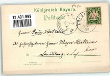 91052 W8520 Erlangen 1898 Lithographie Kaserne Bahnhof Kunstbrunnen