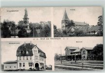 28844 W2803 Kirchweyhe b Bremen 1918 - Kriegerdenkmal Kirche Konsumverein Bahnhof
