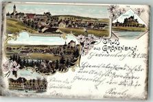 87730 W8944 Grönenbach , Allgäu 1898 Lithographie Schloß Bad Clevers
