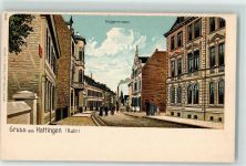 45525 W4320 Hattingen , Ruhr Lithographie Heggerstraße