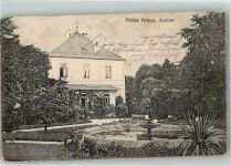 28832 W2807 Achim b Bremen 1918 Foto AK Rotes Kreuz-Haus Rot-Kreuz Fahne Garten Springbrunnen