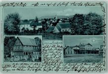 01904 O8505 Neukirch ,Lausitz 1901 Mondschein Bahnhof Niederneukirch Bethlehemstift