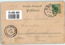 69250 W6917 Schönau , Odenw 1898 Lithographie Altes Klostertor Apotheke