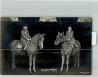 Prinzessinnen Ingeborg u. Altburg auf einem Pferd Adel Foto AK