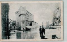 53111 W5300 Bonn 1920 Foto AK Hochwasserkatastrophe Weihnachten 1920 Hotel Rheineck