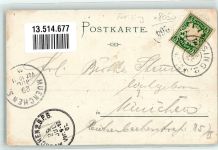 85354 W8050 Freising , Oberbay 1901 Lithographie Rehe Gasthaus Plantage signiert