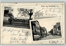 76829 W6740 Queichheim 1905 Gebrauchsspuren Dorfstraße Pferdeweide