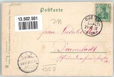 39439 O3256 Güsten , Anh 1902 Prägedruck Wappen Kirche Passepartout
