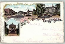 39517 O3510 Tangerhütte 1899 Gebrauchsspuren Tangerhütte Mausoleum Schloß Lithographie