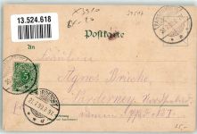 39517 O3510 Tangerhütte 1899 Gebrauchsspuren Tangerhütte Mausoleum Schloß Lithographie