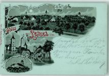 19309 O2805 Lenzen Elbe Lithographie Stumpfer Turm Burg Lenzen