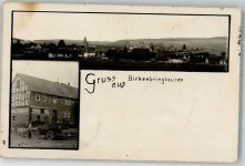 35099 W3559 Birkenbringhausen Foto AK Bauerhof Mistwagen