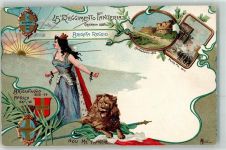 00100 Roma Rom Lithographie Borgoforte 1866 Porta Pia 1870 Brigantaggio Africa sign. M. Ponti