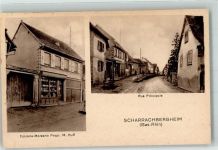 67310 Scharrachbergheim-Irmstett Foto AK Geschäft Mercere Prop. Ruff Rue Principale