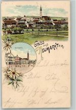84494 W8267 Neumarkt-Sankt Veit 1899 Lithographie Marktplatz