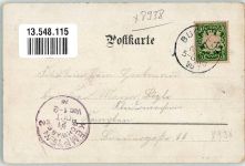 86807 W8938 Buchloe 1898 Lithographie Am Mühlbach Bahnhof Dorfkirche