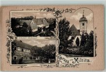 01665 O8251 Miltitz b Meißen, Sachs - Dorfkirche Gasthaus Wustlich