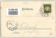86825 W8939 Bad Wörishofen 1897 Lithographie Kurhaus Dorfstraße Singvögel