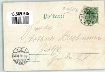 06842 O4500 Dessau , Anh 1898 Lithographie Vereinshaus Dessau Saal