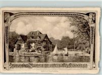 10115 W1000 Wannsee 1915 Passepartout Verein Seglerhaus Segelboote Wannsee Kupferdruck