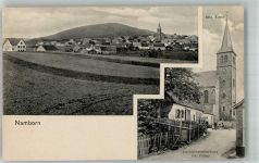 66640 W6698 Namborn 1916 - Kolonialwaren Philipp Kath. Kirche