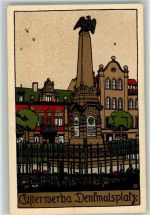 04910 O7904 Elsterwerda Künstlersteindruck Denkmalsplatz