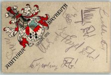 W8580 Bayreuth Abituria Studentenwappen 1924