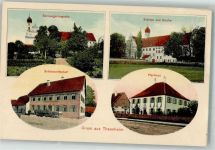 W7951 Tannheim , Württ Schloß Schloßgarten Schloß-Gasthaus Pfarrhaus Eugen Felle-Isny Felle, Eugen Künstlerkarte