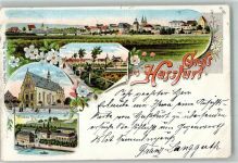 97437 W8728 Haßfurt 1897 Lithographie Ritterkapelle Wildbad