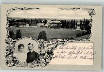 84555 W8261 Jettenbach , Oberbay 1906 - Schloss Seefeld Portait Graf und Gräfin Törring-Jettenbach Wappen