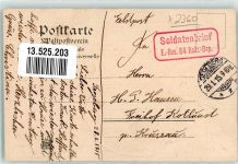23795 W2360 Bad Segeberg 1915 Prägedruck Distelblüte Kurhaus See Markt Gasthaus Bergschlößchen Kgl. Seminar Soldatenbrief