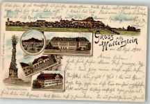 34593 W3589 Wallenstein , Hess 1900 Gebrauchsspuren Lithographie Fürstl. Reitschule u. Schloss Kurhaus