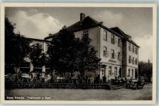 Doksy Hirschberg am See 1942 Foto AK Hotel Petelka Auto Thammühl am See