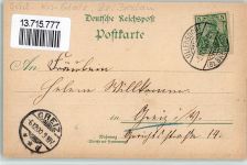 Ullersdorf Mirostowice Gorne 1900 BOAKC Postamt Kirche Denkmal Obelisk handlung Lithographie