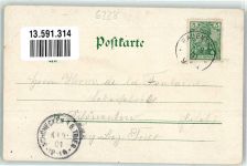 65388 W6229 Rauenthal , Forsthaus 1901 Lithographie Hotel Rheingauer Hof Garten