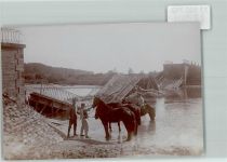 54380 Martincourt FOTO KEINE AK Zerstörte Brücke WK I Soldaten mit Pferde