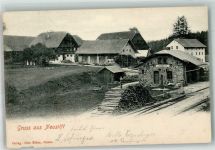 94032 W8390 Neustift , Donau 1903 - Bahnstation Bauernhäuser Langholz-Stappel